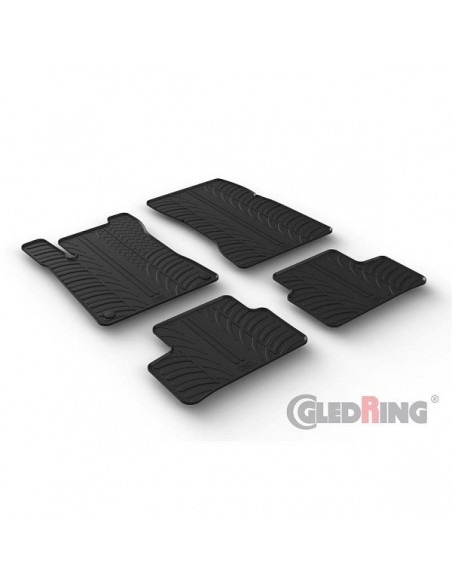 4 TAPPETI GOMMA NERI MERCEDES CLASSE A W177 dal 2018-