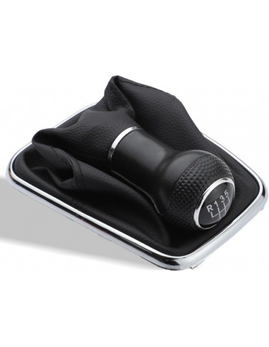 CORNICE CAMBIO CROMATA + PELLE NERA VW GOLF 4...