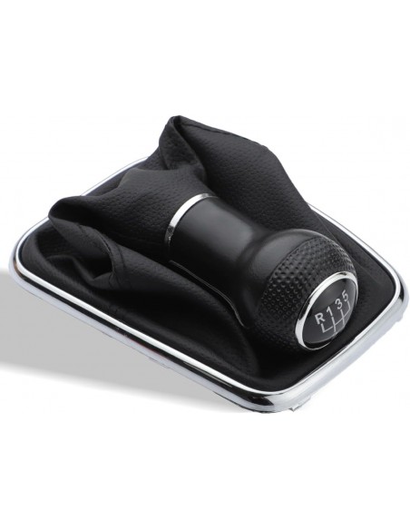 CORNICE CAMBIO CROMATA + PELLE NERA VW GOLF 4 IV 1997-2003