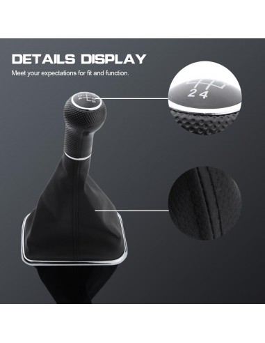 CORNICE CAMBIO CROMATA + PELLE NERA VW GOLF 4...