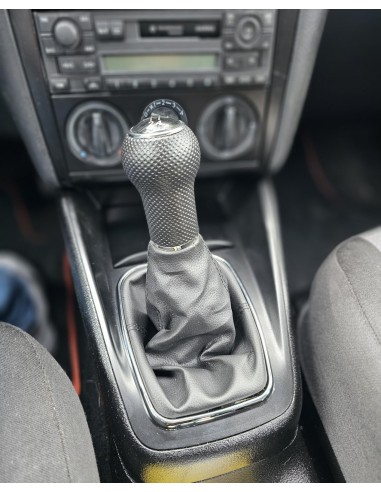 CORNICE CAMBIO CROMATA + PELLE NERA VW GOLF 4...