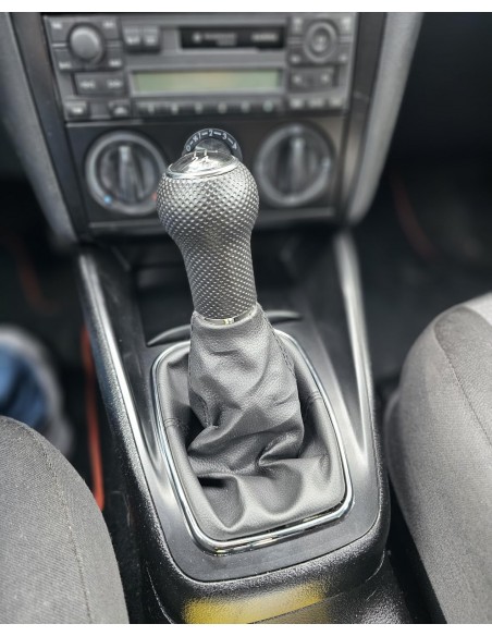 CORNICE CAMBIO CROMATA + PELLE NERA VW GOLF 4 IV 1997-2003