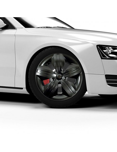 4 BORCHIE DA 14" MA 17" NERE COPRICERCHI