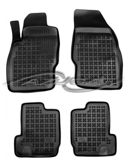 4 TAPPETI GOMMA NERI 4cm OPEL ADAM dal 2013-