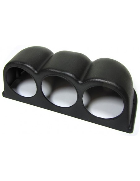 PORTASTRUMENTI CRUSCOTTO 3 TRE FORI NERO 52 MM