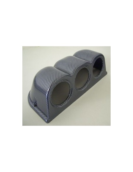 PORTASTRUMENTI CRUSCOTTO 3 TRE FORI CARBONIO 52 MM